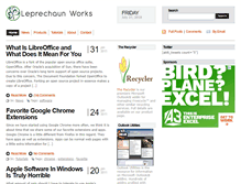 Tablet Screenshot of leprechaunworks.com